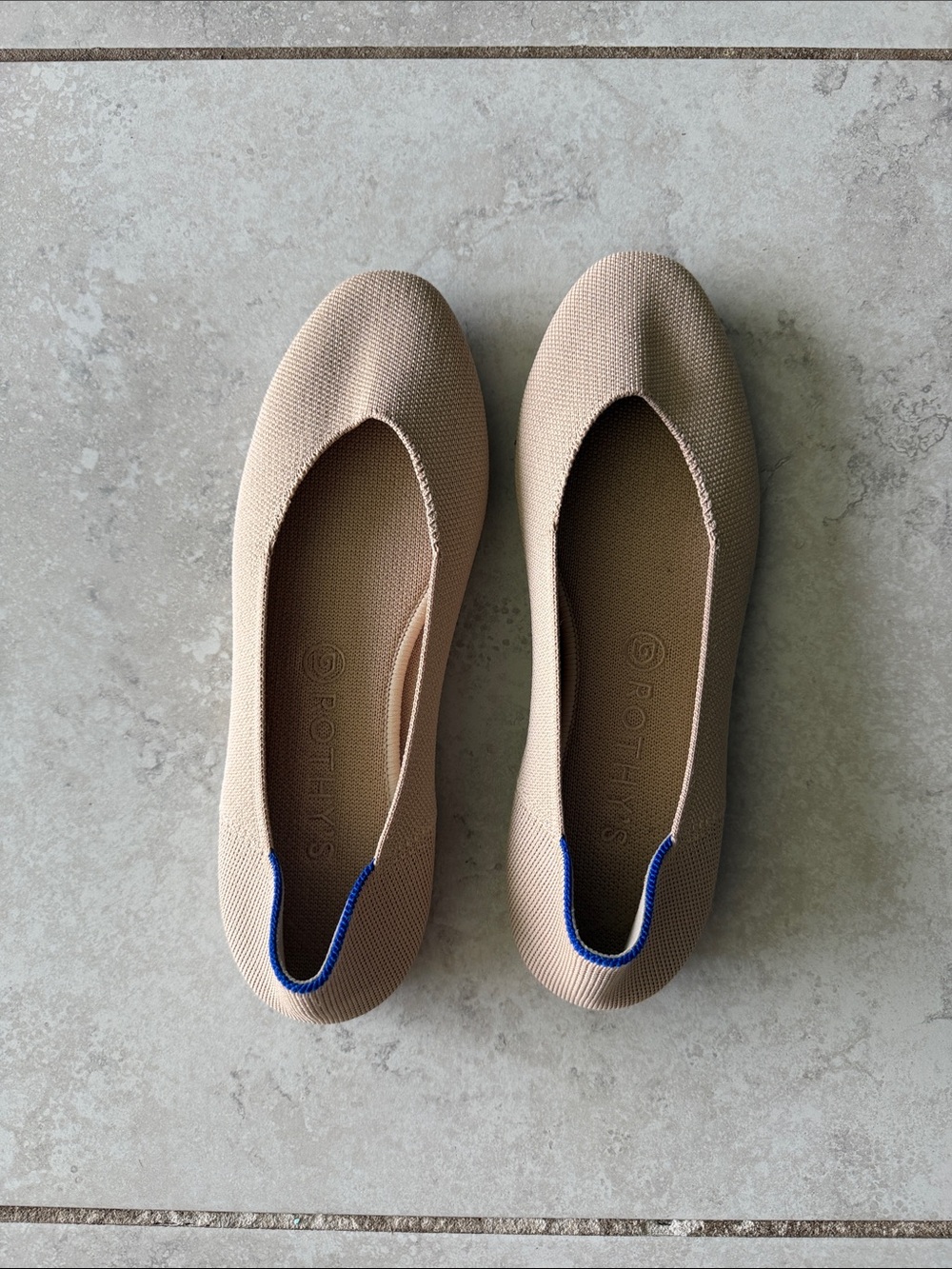 Rothy's Beige Knit Ballet Flats size 10